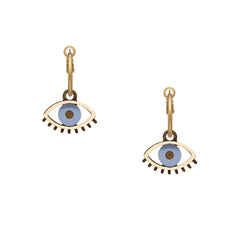 Big Eyes Hoop Earrings