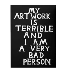 'My Artwork is Terrible' Sketchbook