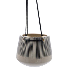 Matamba 'Lines' Ceramic Hanging Planter (Large)