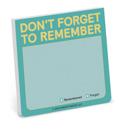 Don't Forget to Remember Sticky Notes