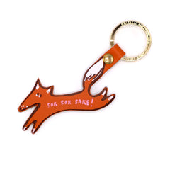 For Fox Sake Leather Key Fob