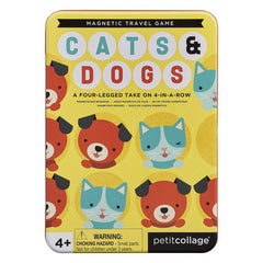 Cats & Dogs Four-in-a-Row Magnetic Game